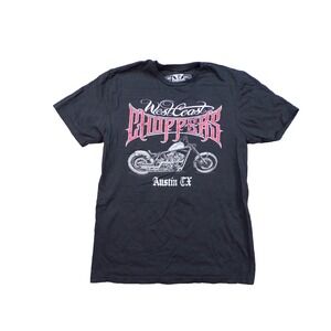 Vintage Jesse James West Coast Choppers T Shirt Size Small Black 90's Y2K Biker
